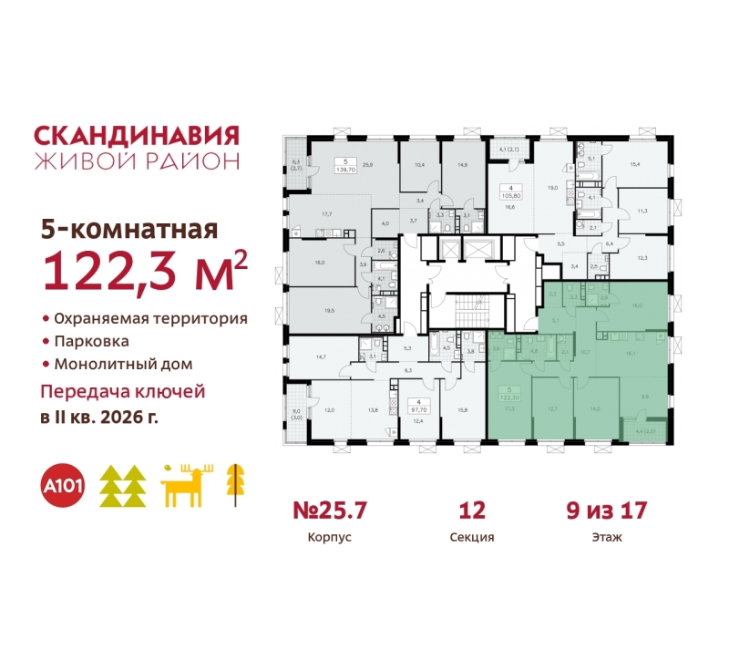 Объект по адресу Москва г, Сосенское п, Скандинавский б-р, д. 25к7