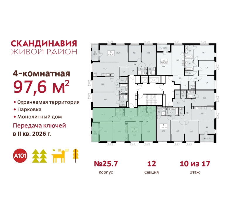 Объект по адресу Москва г, Сосенское п, Скандинавский б-р, д. 25к7