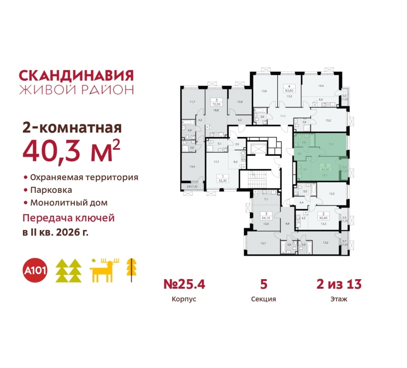 Объект по адресу Москва г, Сосенское п, Скандинавский б-р, д. 25к4