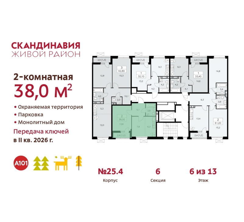 Объект по адресу Москва г, Сосенское п, Скандинавский б-р, д. 25к4