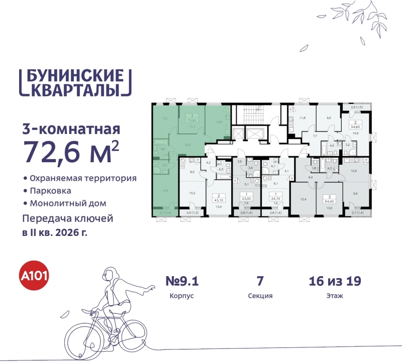 Объект по адресу Москва г, Сосенское п, Куприна пр-кт, д. 2