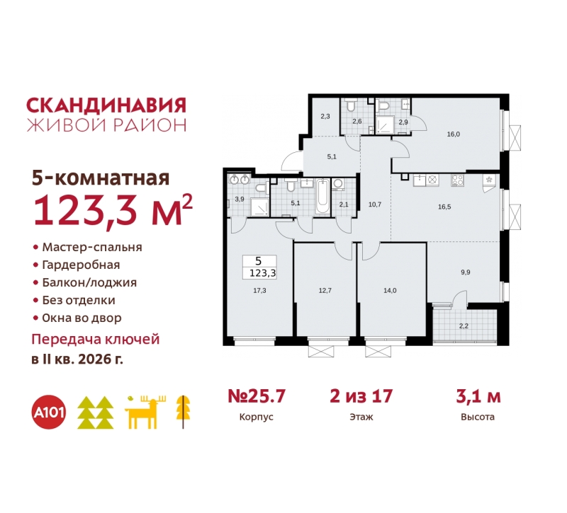 Объект по адресу Москва г, Сосенское п, Скандинавский б-р, д. 25