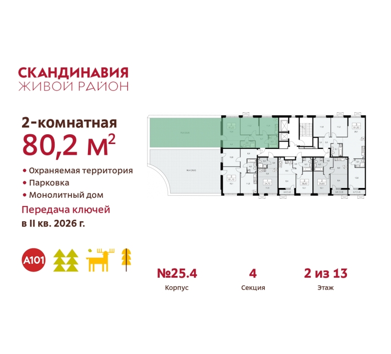 Объект по адресу Москва г, Сосенское п, Скандинавский б-р, д. 25