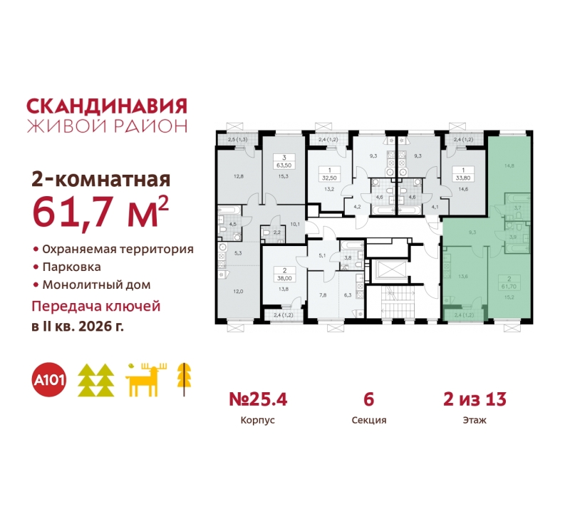 Объект по адресу Москва г, Сосенское п, Скандинавский б-р, д. 25