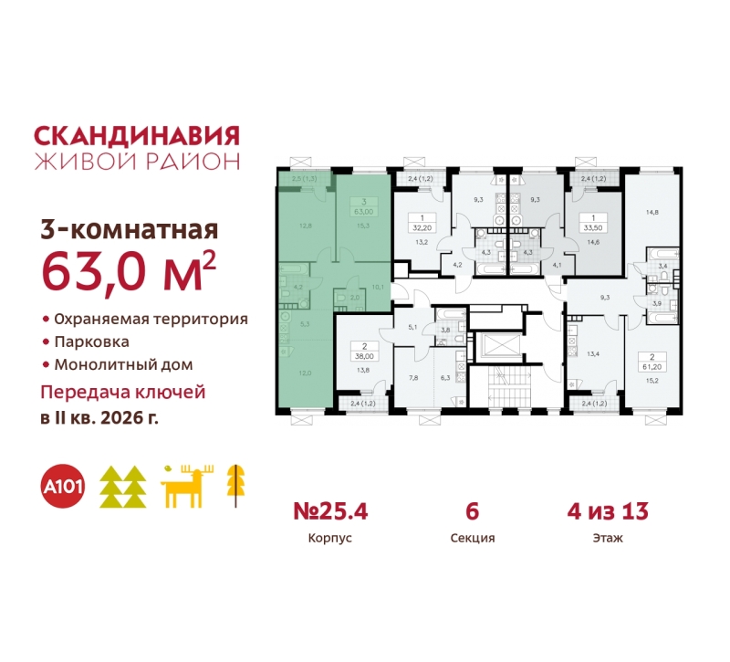 Объект по адресу Москва г, Сосенское п, Скандинавский б-р, д. 25