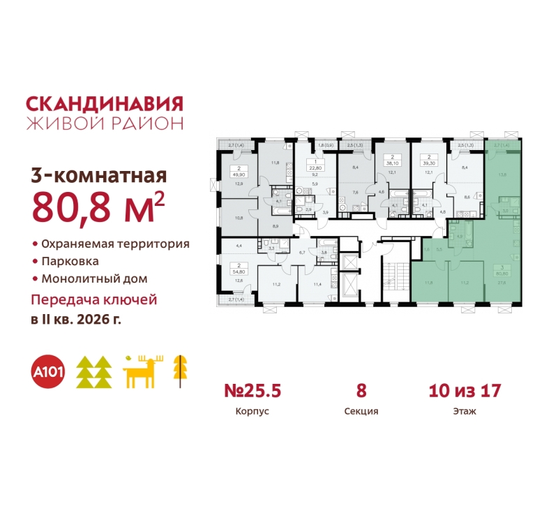 Объект по адресу Москва г, Сосенское п, Скандинавский б-р, д. 25