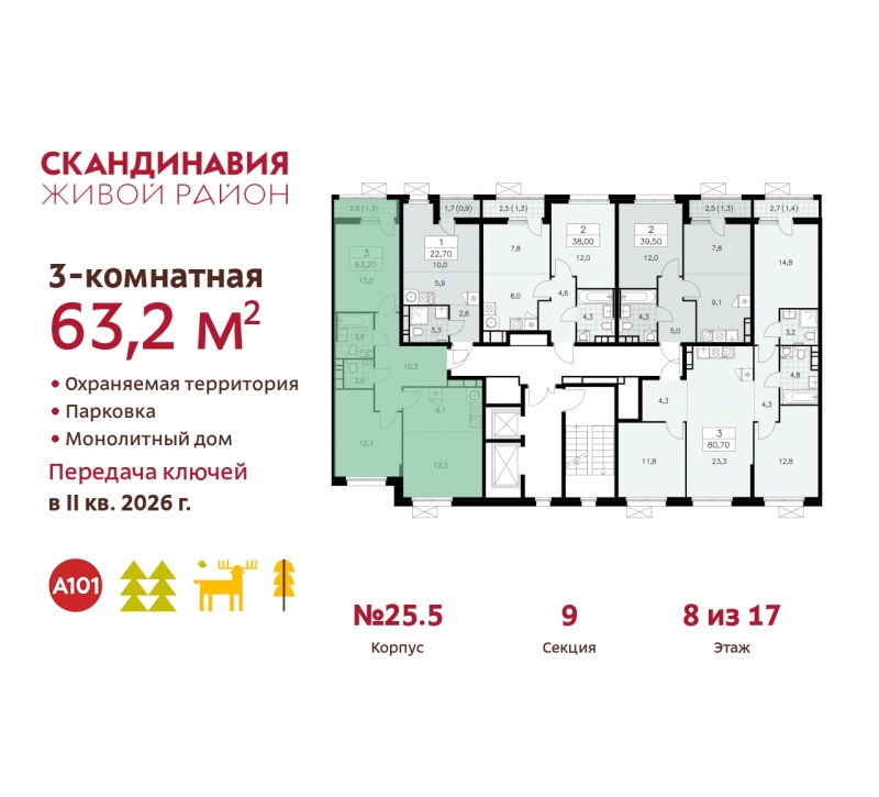 Объект по адресу Москва г, Сосенское п, Скандинавский б-р, д. 25