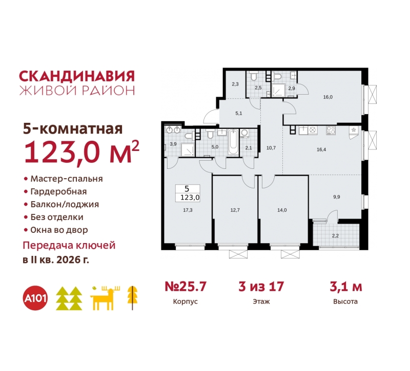 Объект по адресу Москва г, Сосенское п, Скандинавский б-р, д. 25