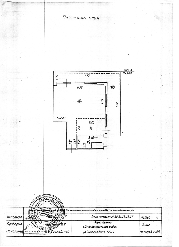 Объект по адресу Краснодарский край, Центральный р-н, Виноградная ул, д. 195/9