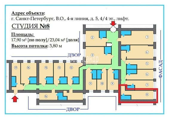 Объект по адресу Санкт-Петербург г, 4-я В.О. линия, д. 7