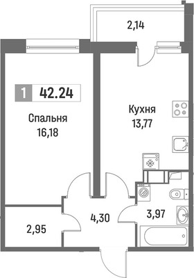 Объект по адресу Ленинградская обл, Всеволожский р-н, Мурино п, Ручьевский проспект пр-кт, д. 1/24