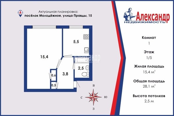 Объект по адресу Санкт-Петербург г, Молодежное п, Правды ул, д. 15