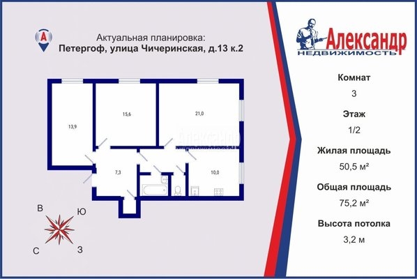 Объект по адресу Санкт-Петербург г, Чичеринская ул, д. 13к2