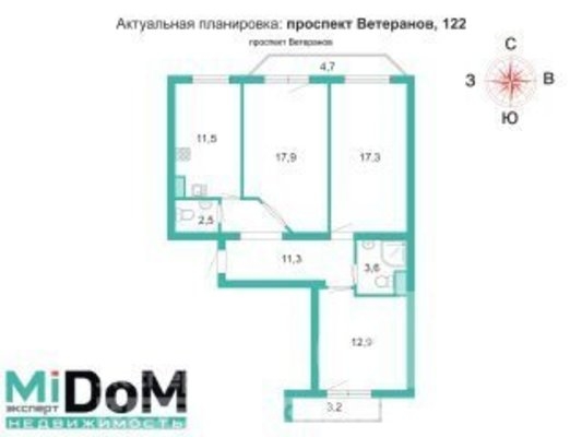 Объект по адресу Санкт-Петербург г, Ветеранов пр-кт, д. 122