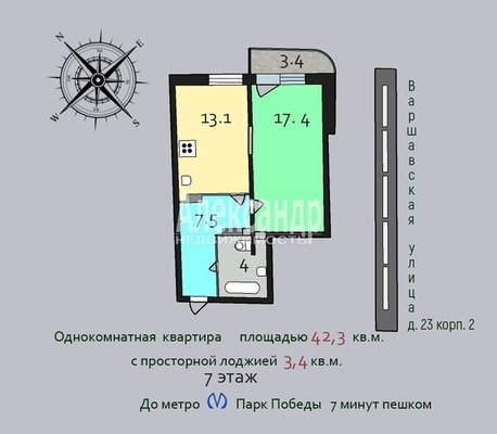 Объект по адресу Санкт-Петербург г, Варшавская ул, д. 23