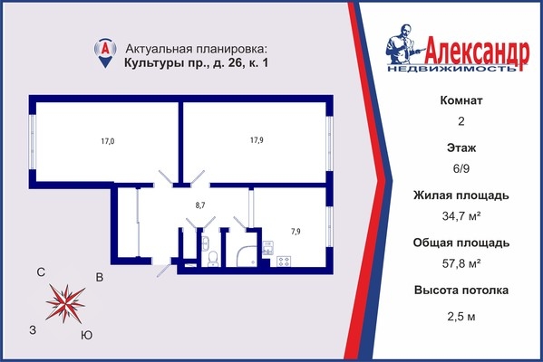 Объект по адресу Санкт-Петербург г, Культуры пр-кт, д. 26к1